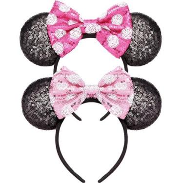 Imagem de Bandanas RCJERA Mouse Ears Bow para crianças, meninas e mulheres, 2 pe
