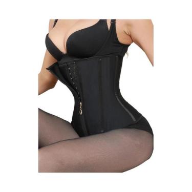Imagem de Cinto Modelador Feminino de Látex com Zíper - Espartilho para Cintura 