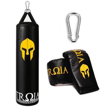 Imagem de Saco de pancada troia profissional 120cm + luva de treino - TROIA SPOR