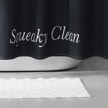 Imagem de Kate Spade New York Tapete de banho pontilhado, 43 cm x 61 cm, tapete de banho de secagem rápida absorvente de água, antiderrapante e antiderrapante, feito de 100% algodão, lavável na máquina, branco