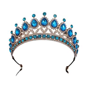 Imagem de Tiara De Cristal De Luxo Para Noivas, Coroa De Casamento, Acessório De