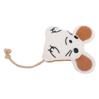 Imagem de GLOGLOW Brinquedo de Mastigação de Gatos Interativos, Tecido de Pelúcia para Cuidados Com Os Dentes e Tempo de Brincadeira, Brinquedo Interno Ideal para Gatinhos e Gatos Adultos (Rato)