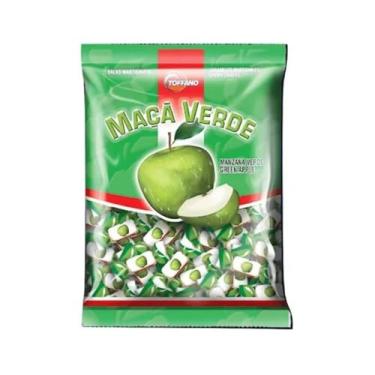 Imagem de Bala Maça Verde, Balas Mastigáveis, Sabor Maçã Verde, 600g - Toffano