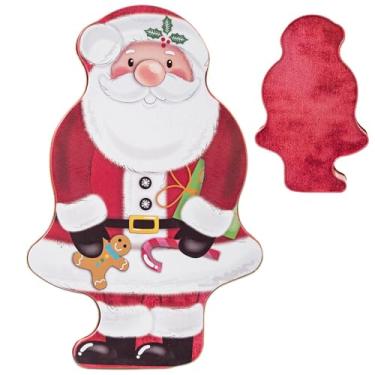 Imagem de Caixas De Lata De Natal,Recipientes Reutilizáveis Em Forma De Pai Natal | Lata Multifuncional Para Biscoitos | Para Snacks, Doces, Ano Novo, Casamentos, Festas, Sobremesas