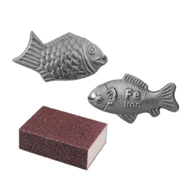 Imagem de PlatifyProx Peixe de ferro | Peixe de ferro para cozinhar e deficiência de ferro | Fonte natural de ferro | Ferramenta de ferro segura | Adicione ferro à comida e água | Reduz o risco de deficiência