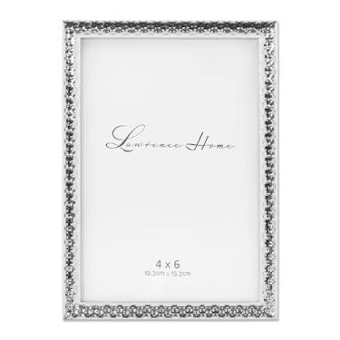 Imagem de Lawrence Frames Moldura de metal com efeito martelo, 10 x 15 cm, prata