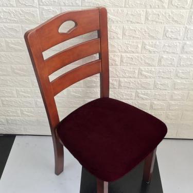 Imagem de Capas de almofada de assento supermacias de tecido de veludo de 1/2/4/6 peças, capas elásticas para cadeiras, capas para