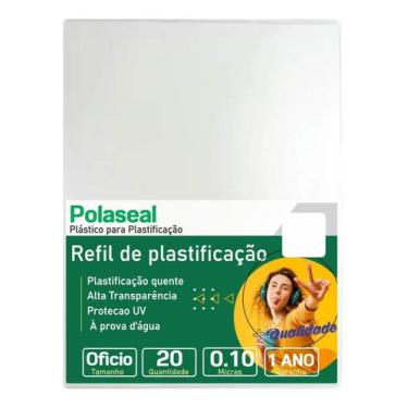 Imagem de Polaseal Para Plastificação Ofício 226x340x0,10mm 20un - Cassmar 