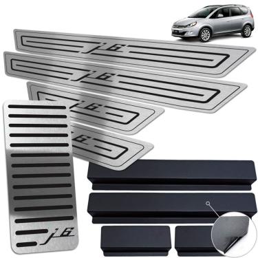 Imagem de Descanso Soleira Inox Jac J6 2011 A 2016 Preto Baixo Relevo