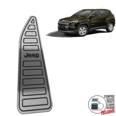 Imagem de Descanso De Pé Aço Inox Jeep Compass 2022 Preto