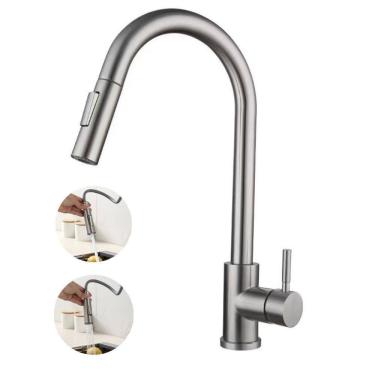 Imagem de Torneira Para Cozinha Monocomando Gourmet Inox 304 Escovado