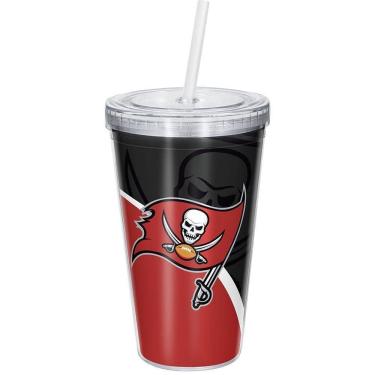 Imagem de Copo com canudo luxo nfl tampa bay buccaneers