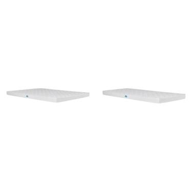 Imagem de Conjunto com 2 Colchões D23, 1 Casal 188x138x15cm e 1 Solteiro Auxiliar 188x78x15cm Nuvem Casatema Branco