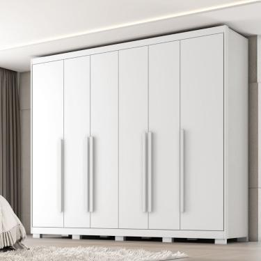Imagem de Guarda Roupa Casal com Pés 6 Portas em MDF Platinium Zanzini