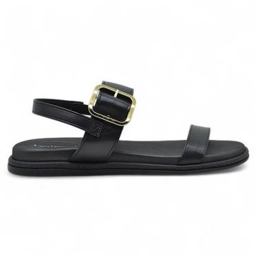 Imagem de Sandalia Rasteira Beira Rio Feminina Conforto Flatform Macia, Preto, 3