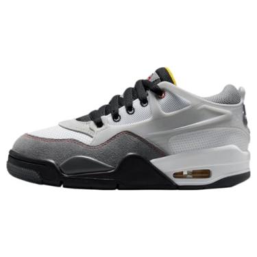 Imagem de Tênis Air Jordan 4 RM Premium Grade School Lifestyle (Branco/Preto/Cinza Fumê Vermelho), Branco/Preto/Cinza Fumê / Vermelho Fogo, 20