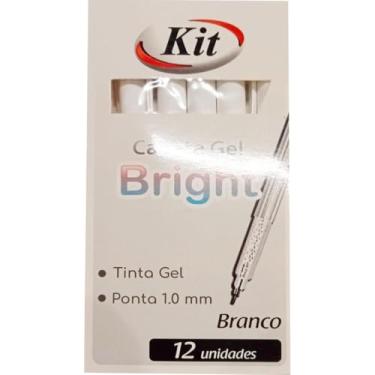 Imagem de Caneta Gel KIT Bright – Cor Branca – Ponta 1,0 mm - Caixa com 12 unidades – Ideal para Detalhes, Lettering e Ilustrações