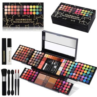 Imagem de Kit de maquiagem profissional multifuncional para mulheres, kit completo – 186 cores paleta de maquiagem conjunto de presente – incluindo sombra, brilho labial, corretivo, iluminador,