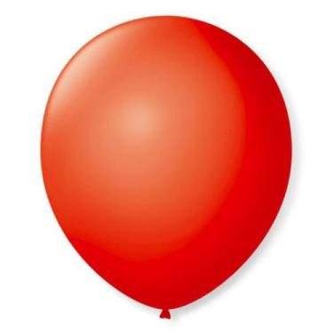 Imagem de Balão/Bexiga De Látex São Roque Vermelho Quente 50 Unidades - Balões S