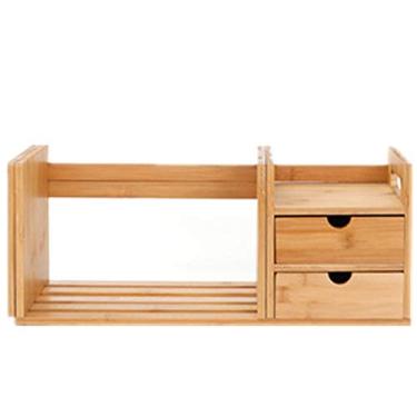 Imagem de Prateleira de exibição, estante de mesa, suporte de exibição de armazenamento de mesa com 2 gavetas estante ajustável para canto sala de estar e escritório (cor: tamanho natural: gaveta única)