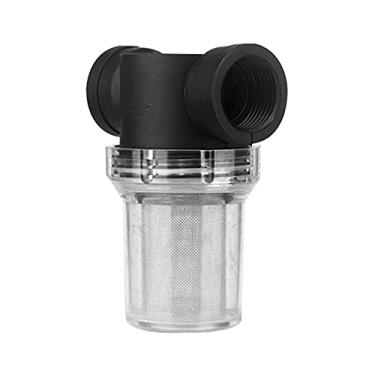Imagem de Filtro de água em linha 1/5.1 cm 3/10.2 cm 2.5 cm - Filtro de malha de alto fluxo para bomba, irrigação, jardinagem - Tampa transparente PC de aço inoxidável (2.5 cm)