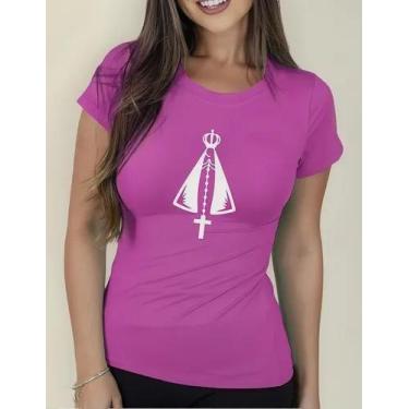 Imagem de Camisa Camiseta Adulto Masculina Feminina Algodão Nossa Senhora Aparec