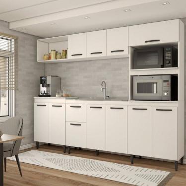 Imagem de Cozinha Completa Silvana 11 Portas 1 Gaveta Branco - Panorama Móveis