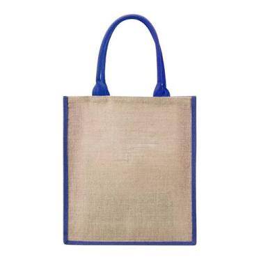 Imagem de Sacola de Juta Ecobag Retornável Alça Interna Costurada Reforçada Bols