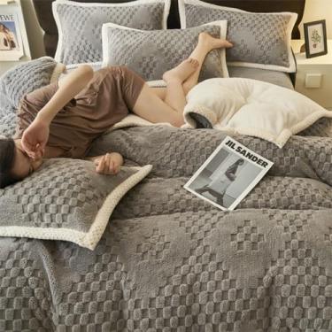 Imagem de 5JJJLOOOPP Jogo de cama Queen - Ultra-macio e quente tafetá ártico roupa de cama jacquard arte lençol capa de colcha fronha (I, 1,5 ~ 1,8 m / 200 * 230 cm) (K 1,5 ~ 1,8 m/200 * 230 cm)