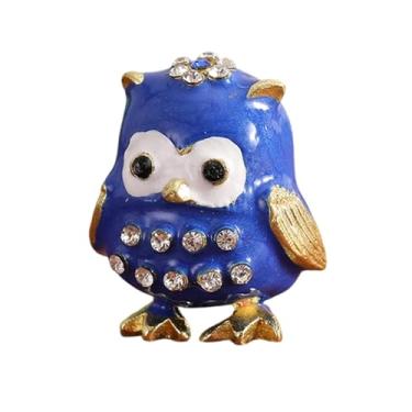 Imagem de Colaxi Caixa de joias, porta-joias de, estilo vintage, armazenamento, estatueta de, organizador de joias para pulseiras, brincos, pingentes, Azul