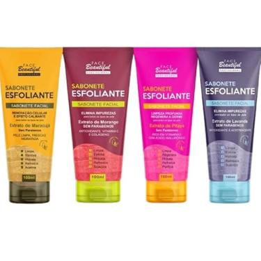 Imagem de Kit 04 Sabonete Esfoliante Facial- Face Beautiful 100ml