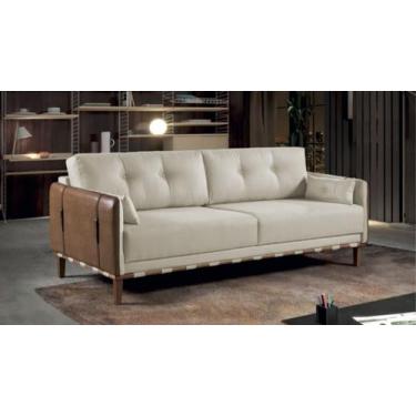 Imagem de Sofá Living Veludo - Bege 1,80m - Ferreira Estofados