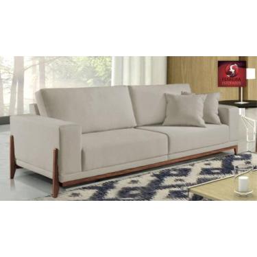 Imagem de Sofá Lux Linho - Cinza 2,20m - Ferreira Estofados