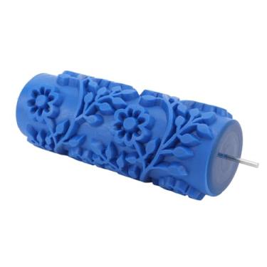 Imagem de VINGVO Rolo de Pintura Texturizado, Rolo de Textura para Lama de Drywall Pincel de Borracha de 5 Polegadas Com Design de Textura Exclusivo para Decoração de Parede de Casa e Projetos de Artesanato