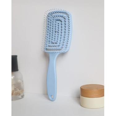 Imagem de Escova de cabelo desembaraçadora, pente de dentes largos para cabelos molhados e secos, aderência confortável, para cabelos longos, encaracolados e grossos BLC849-04