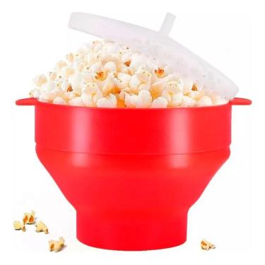 Imagem de 2X Pipoqueira Silicone Balde Para Pipoca De Microondas Sem Ó