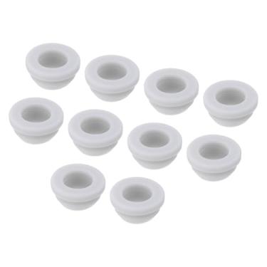 Imagem de 20 peças de encaixe com ilhós de borracha diâmetro 11 mm ID 8 mm ranhura estreita largura 2 mm vedação anti-arranhões para caixa elétrica tubos de cabo cinza