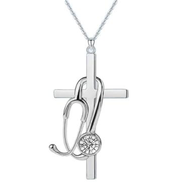 Imagem de Colar com símbolo, presente de apreciação de enfermagem de aço inoxidável