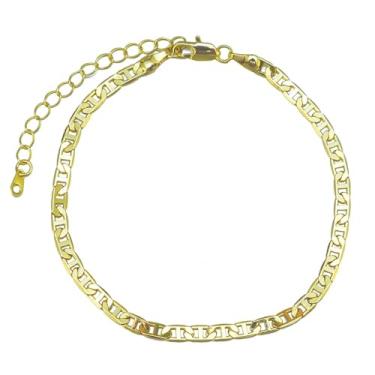Imagem de Tornozeleira feminina banhada a ouro prata marinheiro cubano fígaro borboleta corrente tornozeleira para mulheres, One Size, Metal, Sem Pedra Preciosa