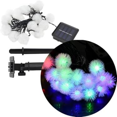 Imagem de Pisca Pisca Natal, 5m Cordão de Fada Leds Solar Lâmpadas Luzes Colorido Natal, Adequadas para Decorações Festivas No Jardim