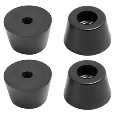 Imagem de 4 peças de borracha amortecedores pés amortecedores móveis mesa armário pernas almofadas antiderrapantes com arruela de metal D24x19xH15mm