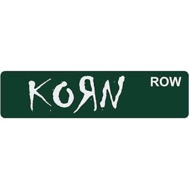 Imagem de Busppoy Korn Row - Placa de metal de estanho rústico/vintage, 10 x 40 cm, placa de nome StreetRoad, decoração externa/interna, impermeável, antirreflexo, fácil montagem na parede