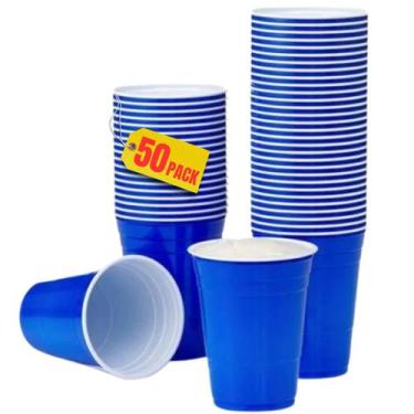 Imagem de Copos descartáveis de plástico para festas 1InTheHome Blue 473 ml (pac