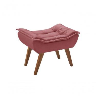 Imagem de Puff Decorativo Opalla Suede Para Sala Unidecor Rosa