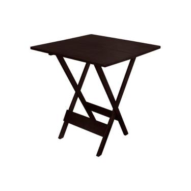 Imagem de Mesa Dobrável De Madeira Maciça 70X70 - Imbuia - Marrom