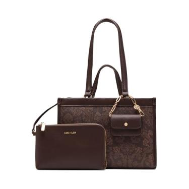 Imagem de Anne Klein Bolsa feminina com alça dupla, café expresso