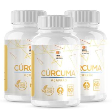 Imagem de Cúrcuma 60 Cápsulas 500mg : 3 Potes Fortaleça Sua Imunidade E Combata Inflamações!