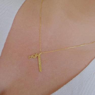 Imagem de Colar Profissão Educação Física Banho Ouro 18K - Lua Mia Joias