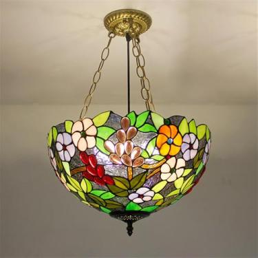 Imagem de Luminária pendente contemporânea de vidro colorido com LED, estilo americano luxuoso e criativo, para sala de estar, restaurante, quarto, hotel, casa de campo, corredor, café, bar ou escada