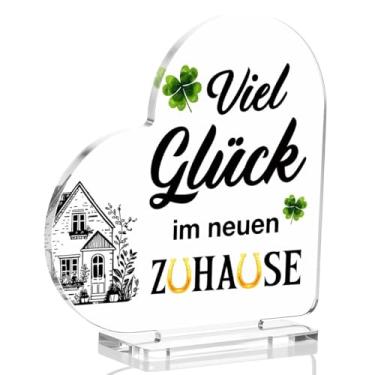 Imagem de Presentes de inauguração de casa para novos donos de casa, placa de acrílico de coração para casa nova, decoração de casa, presentes de aquecimento de casa para vizinhos